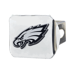 Philadelphia Eagles Chrome Metal Hitch Cover with Chrome Metal 3D Emblem