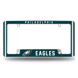 Philadelphia Eagles Classic 12" x 6" Chrome All Over Automotive License Plate Frame