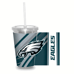 Philadelphia Eagles Clear Tumbler W/Straw