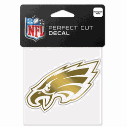 Philadelphia Eagles Decal 4x4 Perfect Cut Metallic Gold
