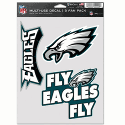 Philadelphia Eagles Decal Multi Use Fan 3 Pack