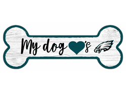 Philadelphia Eagles Dog Bone 6x12 Sign