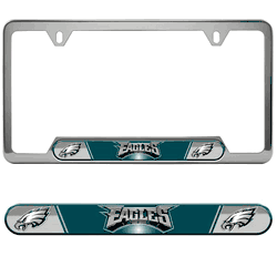 Philadelphia Eagles Embossed License Plate Frame, 6.25in x 12.25in