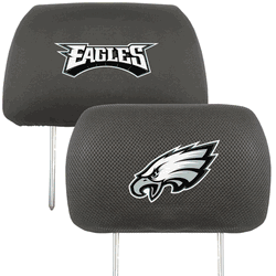 Philadelphia Eagles Embroidered Head Rest Cover Set - 2 Pieces