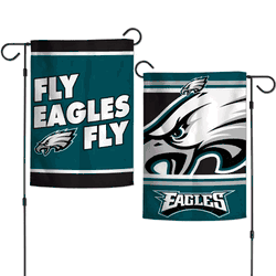 Philadelphia Eagles Flag 12x18 Garden Style 2 Sided Slogan Design