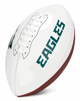 Philadelphia Eagles Franklin NFL Team Signature Autograph White Panel Football