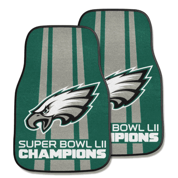 Philadelphia Eagles Front Carpet Car Mat Set - 2 Pieces, 2018 Super Bowl LII Champions