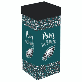 Philadelphia Eagles Glass 17oz Wine Stemmed Boxed
