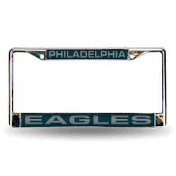 Philadelphia Eagles Green 12" x 6" Laser Cut Chrome Frame