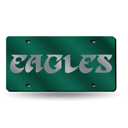 Philadelphia Eagles Green Retro 12" x 6" Laser Cut Tag For Car/Truck/SUV