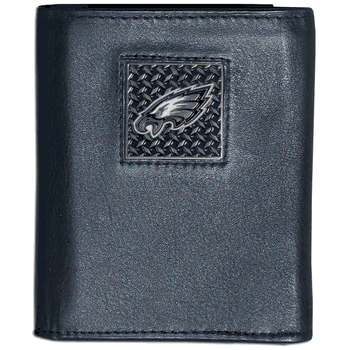 Philadelphia Eagles Gridiron Leather Tri-fold Wallet Packaged in Gift Box