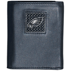 Philadelphia Eagles Gridiron Leather Tri-fold Wallet Packaged in Gift Box