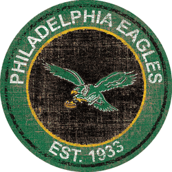 Philadelphia Eagles Heritage Logo Round Sign