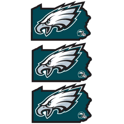Philadelphia Eagles Home State Decal, 3pk