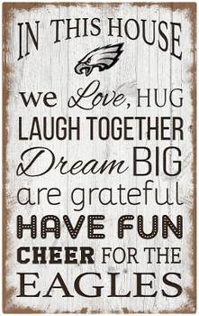 Philadelphia Eagles In This House 11x19 Sign