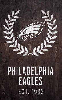 Philadelphia Eagles Laurel Wreath 11x19 Sign