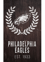 Philadelphia Eagles Laurel Wreath 11x19 Sign