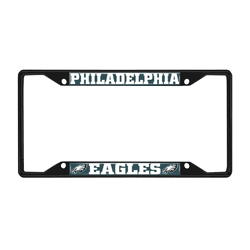 Philadelphia Eagles Metal License Plate Frame Black Finish