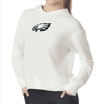 Philadelphia Eagles NFL Kadi Waffle Hoodie Coconut Cream Medium