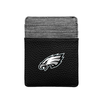 Philadelphia Eagles Pebble Front Pocket Wallet Black
