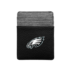 Philadelphia Eagles Pebble Front Pocket Wallet Black