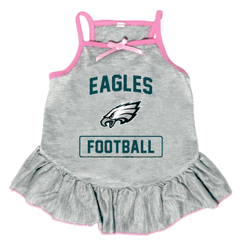 Philadelphia Eagles Pet Dress Grey Type Large