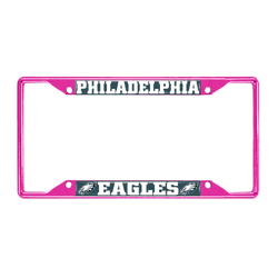 Philadelphia Eagles Pink Metal License Plate Frame - 6.25"x12.25"