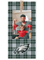 Philadelphia Eagles Plaid Clothespin 6x12 Sign