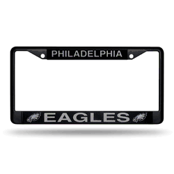 Philadelphia Eagles Primary Black Chrome Frame with Plastic Inserts 12" x 6" Car/Truck Auto Accessory