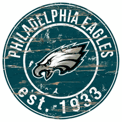 Philadelphia Eagles Round Distressed Sign