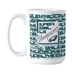 Philadelphia Eagles SB 59 Champions 15oz Roster Sublimated Mug