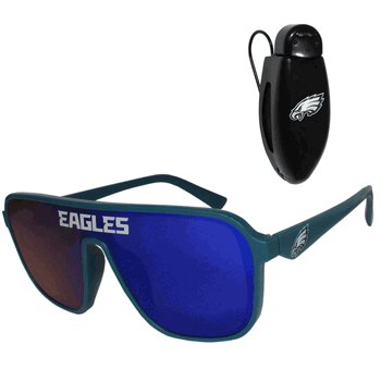 Philadelphia Eagles Shield Sunglasses with Visor Clip
