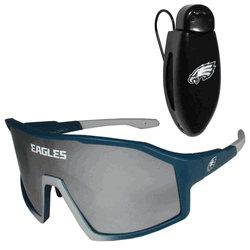 Philadelphia Eagles Shield Sunglasses with Visor Clip