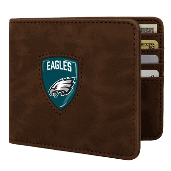 Philadelphia Eagles Shield Wallet - Brown