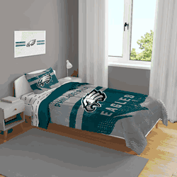 Philadelphia Eagles Slanted Stripe 4 PC Twin Bed in a Bag