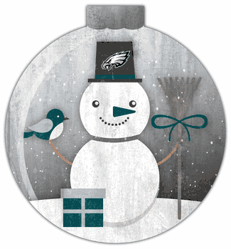 Philadelphia Eagles Snowglobe 12in Wall Art