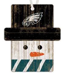Philadelphia Eagles Snowman Ornament