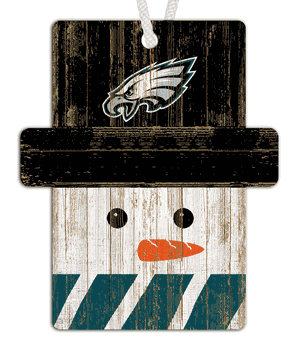 Philadelphia Eagles Snowman Ornament
