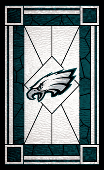 Philadelphia Eagles Stained Glass 11x19 Wood Sign