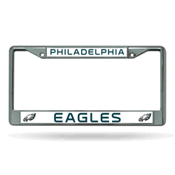 Philadelphia Eagles Standard Chrome Frame with Plastic Inserts 12" x 6" Car/Truck Auto Accessory