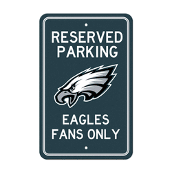 Philadelphia Eagles Team Color Reserved Parking Sign Dcor 18in. X 11.5in. Lightweight