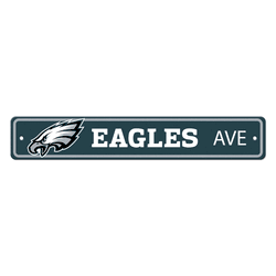 Philadelphia Eagles Team Color Street Sign Dcor 4in. X 24in. Lightweight