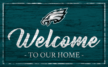 Philadelphia Eagles Team Color Welcome 11x19 Sign