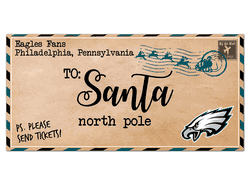 Philadelphia Eagles To Santa 6x12 Sign