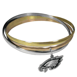 Philadelphia Eagles Tri-color Bangle Bracelet