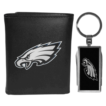 Philadelphia Eagles Tri-fold Wallet & Multitool Key Chain, Black