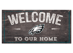 Philadelphia Eagles Welcome Distressed 6 x 12