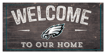 Philadelphia Eagles Welcome Distressed 6 x 12
