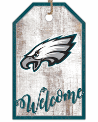 Philadelphia Eagles Welcome Team Tag 11x19 Sign