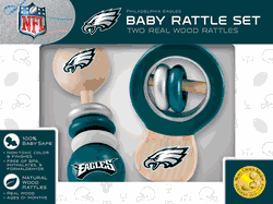 Philadelphia Eagles Wood Rattle Set